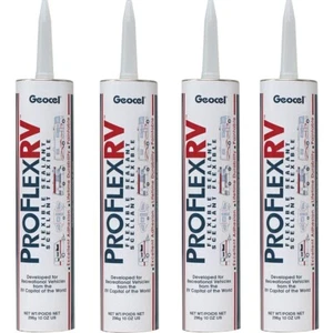 Geocel GC28928 GC28128; ProFlex RV Flexible Sealant Crystal Clear 10oz, Set Of 4 - Picture 1 of 2