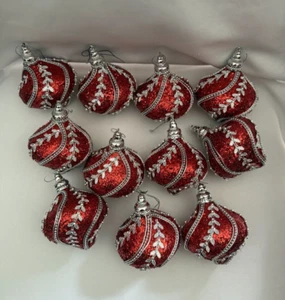 Christmas Elegance Tree Ornaments Red and Silver Accents - Picture 1 of 4