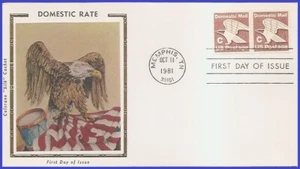 USA5 #1947 U/A COLORANO SILK FDC STR2 "C" Rate Eagle - Bild 1 von 1