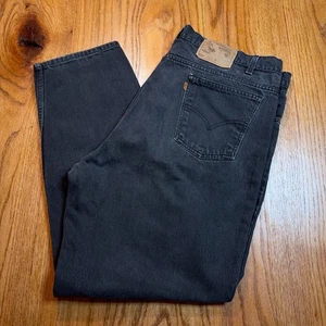 Vintage Levis 550 Jeans Herren 40x30 Schwarz Relaxed Fit Tapered Leg Orange Tab 90s - Bild 1 von 11