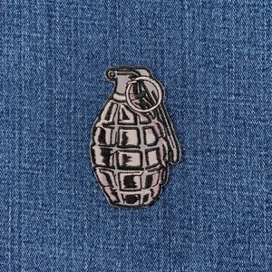 Grenade Applique Patch - Embroidered Novelty Badge 2.5" (Iron Or Sew On) - Picture 1 of 2