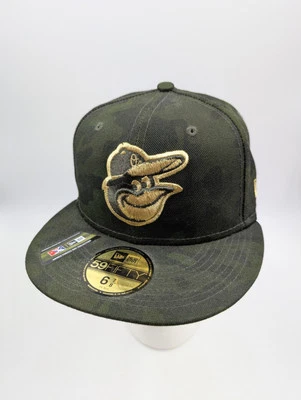 2019 New Era 59Fifty Baltimore Orioles Armed Forces Day Hat Camo Size 6 7/8 - Image 1 of 4