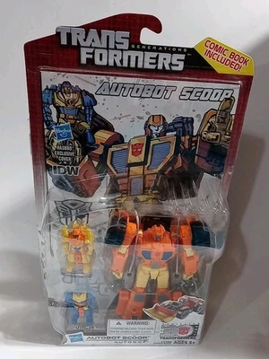 Transformers Generations 2014 Thrilling 30 IDW Deluxe Class SCOOP Figure MoSC - Image 1 of 4