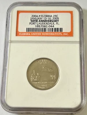 2004P Florida Quarter NGC Holder 50th Anniversary 25cent - Image 1 of 4