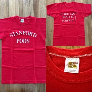 True Vintage 70s Stanford PODS Russell Athletic T Shirt S - Picture 1 of 14