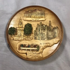 Milano Italy Wall Plate 9 Inch Brown - Picture 1 of 6
