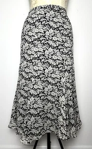 Ralph Lauren 22W Silk Chiffon Midi Skirt Floral Lined Plus Flowy Lightweight NEW - Picture 1 of 7