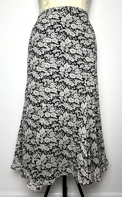 Falda Ralph Lauren 22W NUEVA Seda Chifón Floral Midi Talla Grande Forrada Fluida Foto 1 de 4