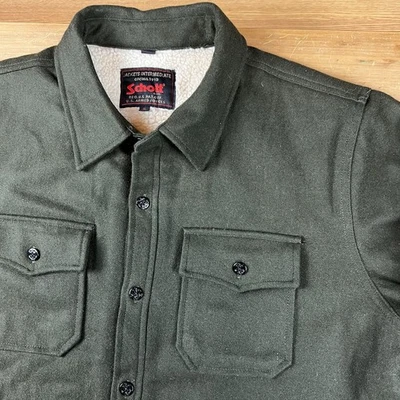 SCHOTT NYC Civ/Mil 1913 Armed Forces Military Green Wool Jacket Coat XL - Image 1 of 4