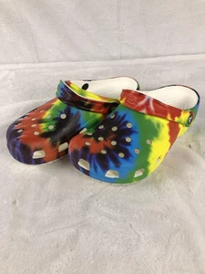Crocs Classic Clogs Shoes Mens Womens Size 6 8 Tie Dye Slip On Comfort - Picture 1 of 9