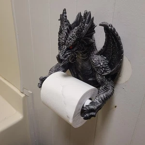 Mythischer Gothic Serpentin Drache Toilettenpapierhalter - Bild 1 von 3