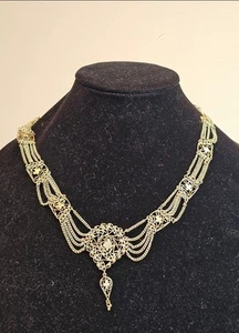 Vintage Turkish Filigree Necklace - Picture 1 of 10