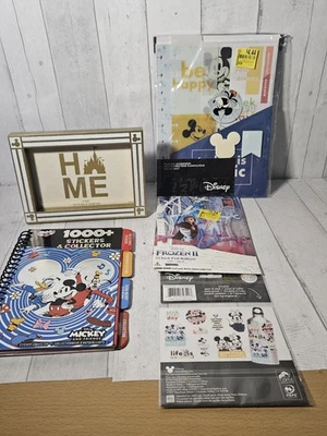 Disney Mickey Mouse Home Office Lot Stickers, Stationery, Picture Frame New - Image 1 of 4