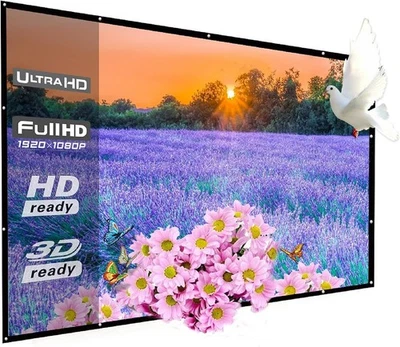 200 Inch Portable Outdoor Projector Screen, WRLSUN 16:9 Folding HD 200  - Image 1 of 4