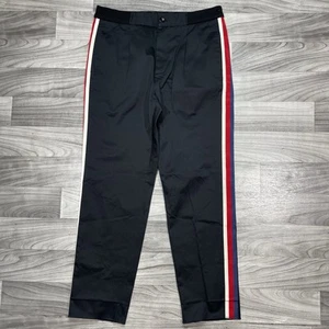 Gucci Side Stripe Wool Chino Pants Mens EU 48 / 34 x 28 Track Dress Pants Black - Picture 1 of 7