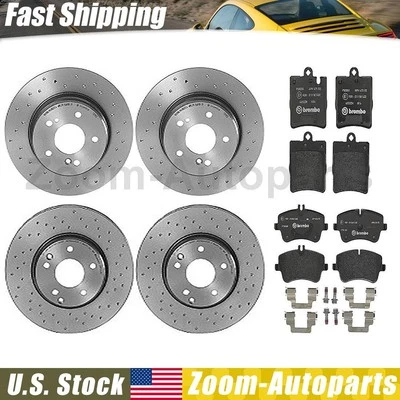 Se adapta a rotores de freno delanteros traseros y pastillas metálicas Mercedes-Benz C240 Brembo 2003-2005 Foto 1 de 4
