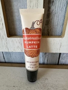 BATH & BODY WORKS “MARSHMALLOW PUMPKIN LATTE” LIP GLOSS .47 oz SEALED NEW - Picture 1 of 4
