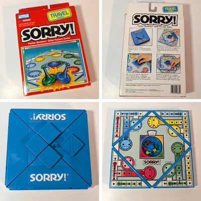 Vintage Sorry Travel Mini Version Board Game 1994 Parker Brothers, Road Trip Toy - Image 1 of 4