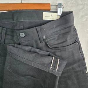 Imogene and Willie Black Raw Denim Selvedge Jeans willie black rigid jp Mens 32 - Picture 1 of 13