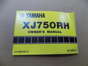 Original OEM YAMAHA OWNERS MANUAL / Mint Condition / 1980 XJ750RH XJ750 RH XJ - Picture 1 of 2