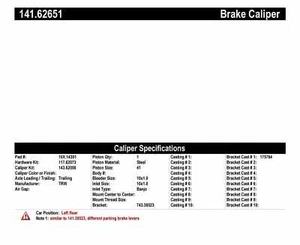 Disc Brake Caliper FVP 141.62651 Reman - Picture 1 of 1