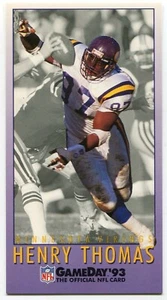 1993 GameDay #165 Henry Thomas Minnesota Vikings - Picture 1 of 2