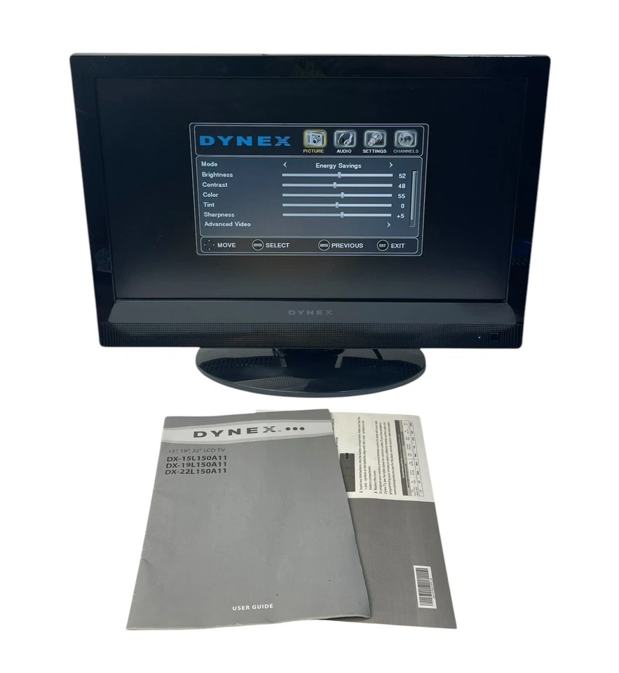 Dynex DX-19L150A11 19" 720P HD LCD TV w Cord & Manual TESTED NO REMOTE - Image 1 of 4