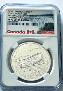 2016 Canada S$20 Canadian Home Front Commonwealth Training Plan ER NGC PF70 UC - Picture 1 of 2
