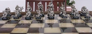 Tigrani Modern Erotic Sterling Silver Chess Set - Picture 1 of 8