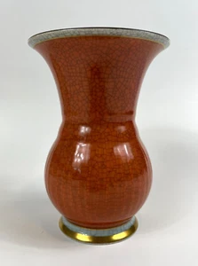 Vintage Thorkild Olsen for Royal Copenhagen Denmark Crackle Glaze Porcelain Vase - Picture 1 of 8