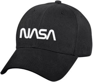 Black NASA Worm Logo Low Profile Hat Baseball Official Space Logo Cap - Picture 1 of 1