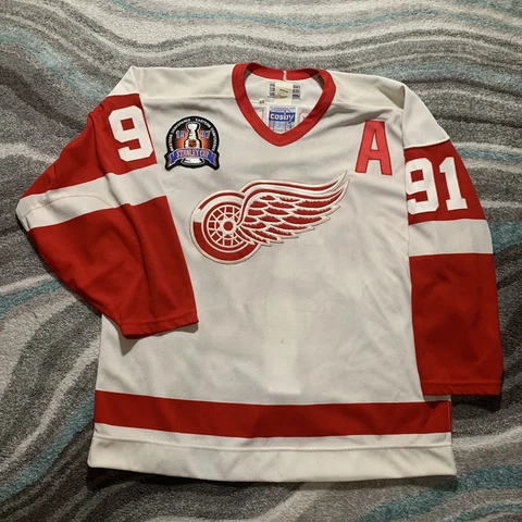 VINTAGE SERGEI FEDOROV DETROIT RED WINGS 1997 STANLEY CUP JERSEY Large 48 center Cover