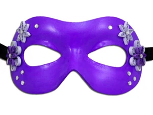 Elegant Purple with Lilac Flowers "Quilled Eyes" Masquerade Mask * OOAK - Picture 1 of 3