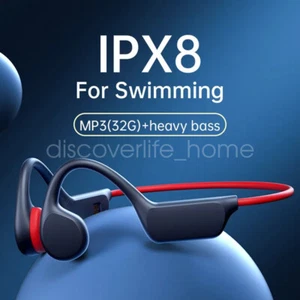 Auriculares de conducción ósea oreja abierta IPX8 auriculares de natación MP3 32 GB auriculares - Imagen 1 de 32