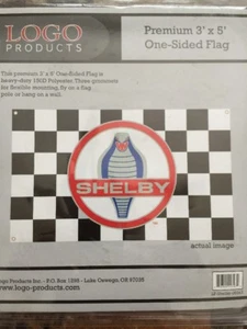 Shelby "COBRA" Checkered Flag 3' X 5' Great for Car Shows! - Picture 1 of 3
