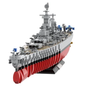 MOC Building Blocks Set for Iowa-Class Battleship USS Missouri BB-63 Bricks Toys - Picture 1 of 4