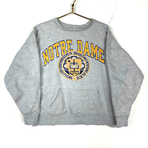 Vintage Double Face Champion Reverse Weave Warmup Notre Dame Sweatshirt XL 80s