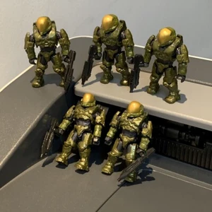 Lot 5pcs Halo Mega Bloks UNSC Green Spartan EVA Mini Figures w/ Custom Body Toys - Picture 1 of 5