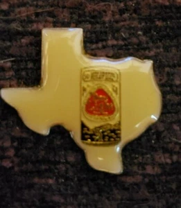 Vintage Enamel Pearl Light Can inside Texas Hat Pin Size 7/8"tall x 3/4" wide - Picture 1 of 1