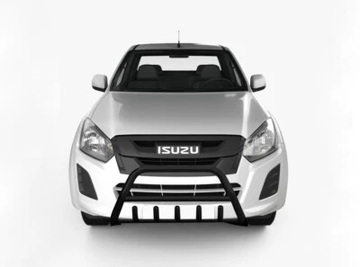 LTSAUTO ISUZU D-MAX BLACK STEEL CHROME AXLE NUDGE A-BAR BULL BAR 2019 ONWARDS