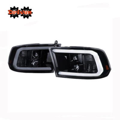 09-18 Dodge Ram 1500/2500/3500 Carcasa Ahumada Proyector Faro con Fibra LED C Foto 1 de 3