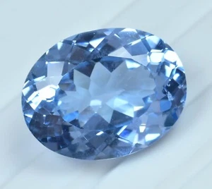 Natural Namibian Blue Jeremejevite 33.40 Ct Oval Certified Flawless Gemstone - Picture 1 of 8