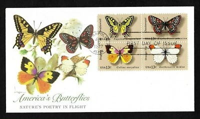 #1715a 13c Butterflies - Se-tenant Fleetwood FDCB4 - Image 1 of 2