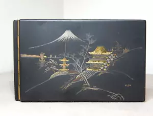 VINTAGE JAPANESE DAMASCENE INLAID CIGARETTE CASE - Foto 1 di 6