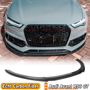 Se adapta a Audi A6 Avant RS6 C7 13-18 labio delantero de carbono labio del alerón alerón delantero - Imagen 1 de 13
