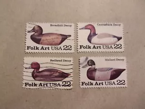 USA Used, 1985 Issue, 22 Cents, Duck Decoys (Set of 4) - Picture 1 of 1