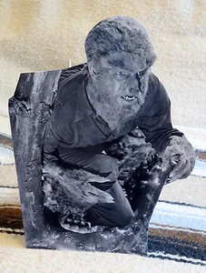 The Wolf Man - Lon Chaney Jr. Filmfigur Tischplatte Display Standtee 10 Zoll groß - Bild 1 von 2