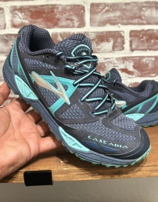 Brooks Cascadia 9 Trail Running Shoes Women’s Sz 9.5 Blue Outdoor Athletic - Image 1 of 4