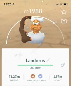 Pokémon Shiny Landorus Incarnate Trade Go LV20 Registrado/30 Días Intercambio Pokémon - Imagen 1 de 1