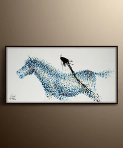Horse 67",  animal painting, Original & handmade, rich thick layers, modern art - Picture 1 of 3